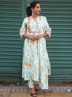 NALINI  Co-ord set - White Floral - Image 4