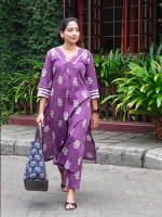 KASTHURI Co-ord set - Lavender