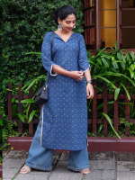 PARIJATHA Kurti - Blue - Image 2