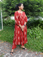 MADHURIMA Co-ord set - Red - Image 6
