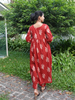 MADHURIMA Co-ord set - Red - Image 5