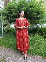 MADHURIMA Co-ord set - Red