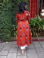 INDHIRA - Kurti - Orange - Image 3