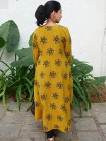 MRUNAL-Yellow-Modal Ajrakh Kurti - Image 4