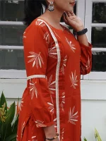JANVI  Co-ord set - Orange - Image 2