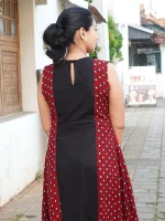 VEDIKA - Red Modal Ajrakh Kurti/Frock - Image 3
