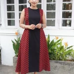 VEDIKA - Red Modal Ajrakh Kurti/Frock