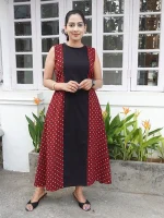 VEDIKA - Red Modal Ajrakh Kurti/Frock