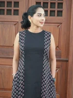VEDIKA - Black Modal Ajrakh Kurti/Frock - Image 2