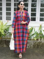 MALAR- Madras check Frock