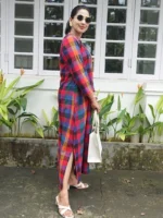 MALAR- Madras check Frock - Image 5