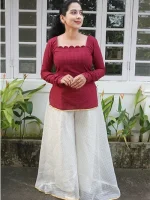 KABANI - Short Kurti with Flared Palazzo - Image 4