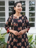 PICHWAI – Black Kurti Top - Image 2