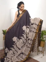 KAVERI Kalamkari Saree– Black