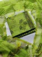 KUS013 - Kota Doria - Unstitched Salwar Sets - Green
