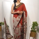 KAVERI Kalamkari Saree– Red